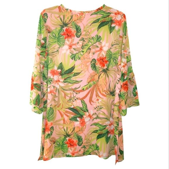J. Jill Tropical Floral Print Tunic Dress - Picture 3 of 11